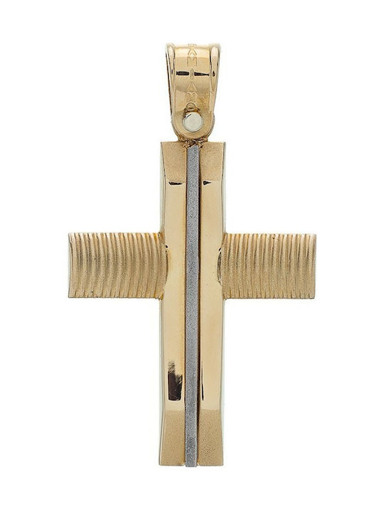 Vitopoulos Herren Gold Kreuz 14K