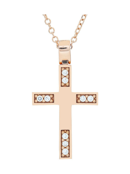 Vitopoulos Damen Roségold Kreuz 14K