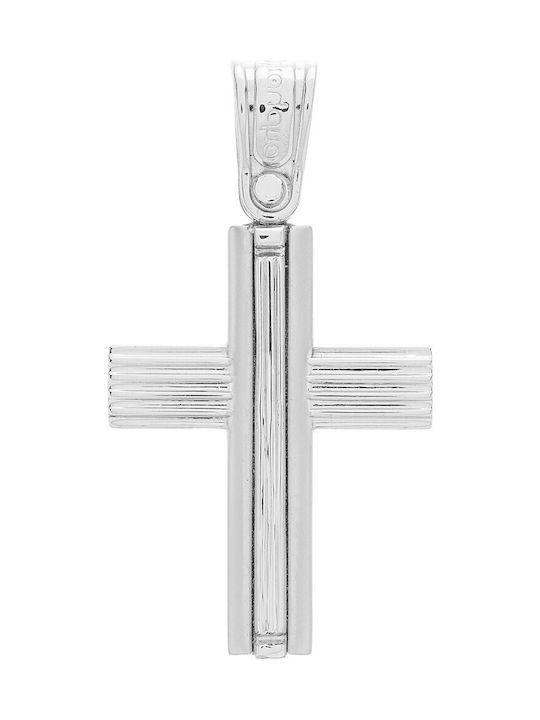 Vitopoulos Herren Weißgold Kreuz 14K