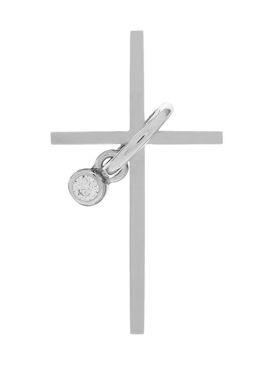 Vitopoulos Women's White Gold Cross 18K