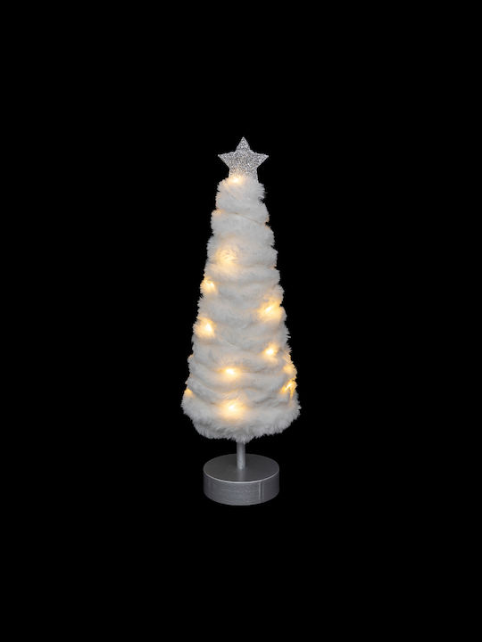 cu lumină LED Decorațiune de Crăciun Material textil Braduleț 38cm. Baterie Alb