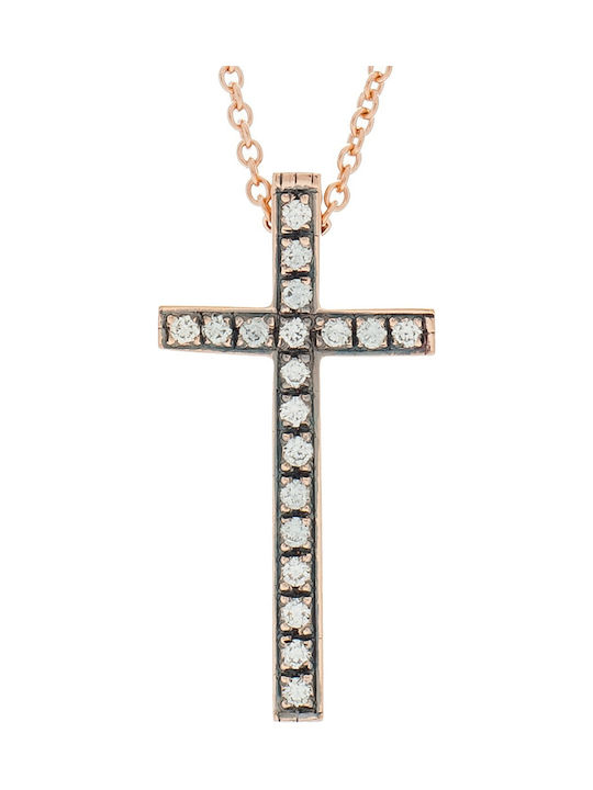 Vitopoulos Women's Rose Gold Cross 18K