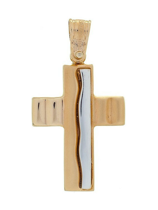 Vitopoulos Herren Gold Kreuz 14K