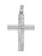 Vitopoulos Men's White Gold Cross 14K