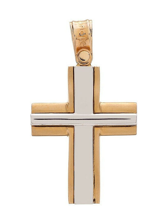 Vitopoulos Herren Gold Kreuz 14K