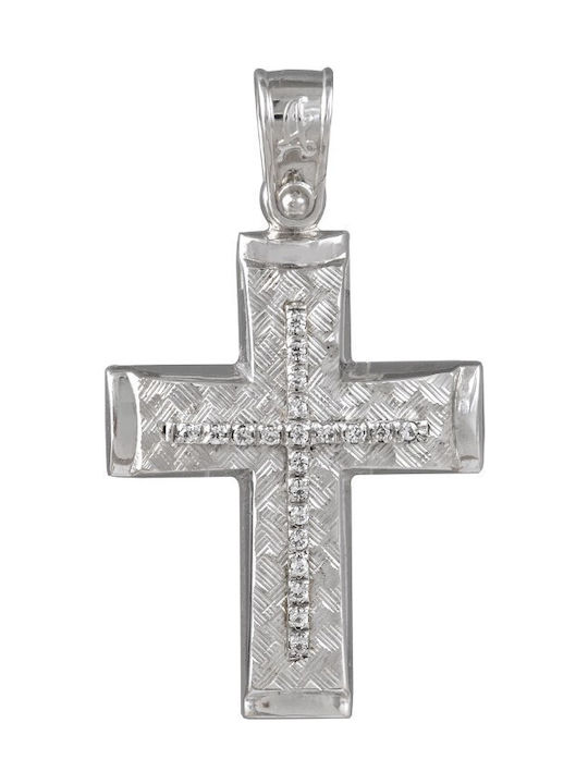 Women's White Gold Cross 14K