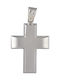 Men's White Gold Cross 14K