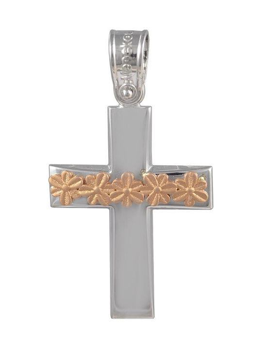 Women's White Gold Cross 14K