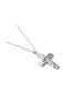 Art d or Women's White Gold Cross 14K with Chain