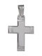 Men's White Gold Cross 14K