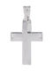 Men's White Gold Cross 14K