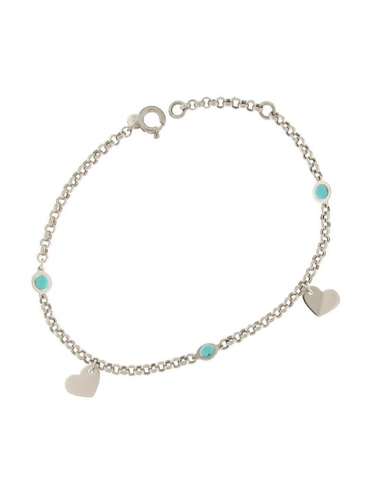 Q-Jewellery Kids White Gold Bracelet 14K for Girl