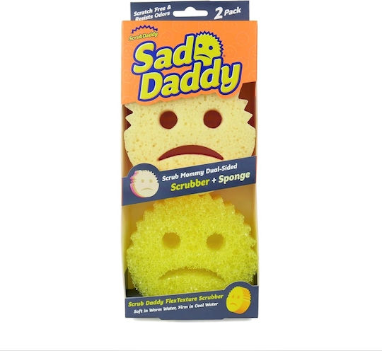 Scrub Daddy Scrub Mommy +daddy Σετ Σφουγγάρια Πιάτων Ροζ 2τμχ
