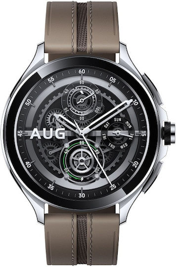 Xiaomi Watch 2 Pro Stainless Steel 48mm Αδιάβροχο με Παλμογράφο (Ασημί)