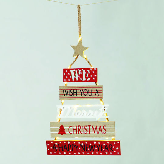 Aca Beleuchtet Weihnachtliche Holz Figur Unterschrift Länge 4cm