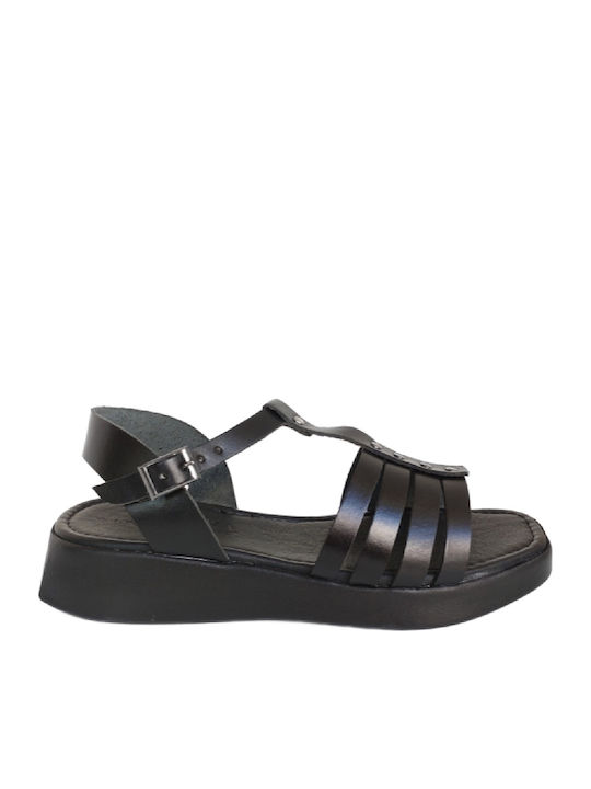 Manlisa 56. Leather Women's Flat Sandals with S...