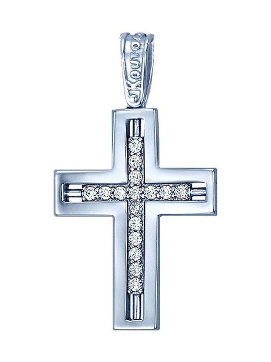 Savvidis White Gold Cross 9K with Chain