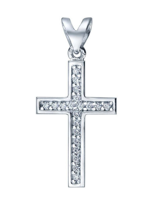 Savvidis White Gold Cross 18K