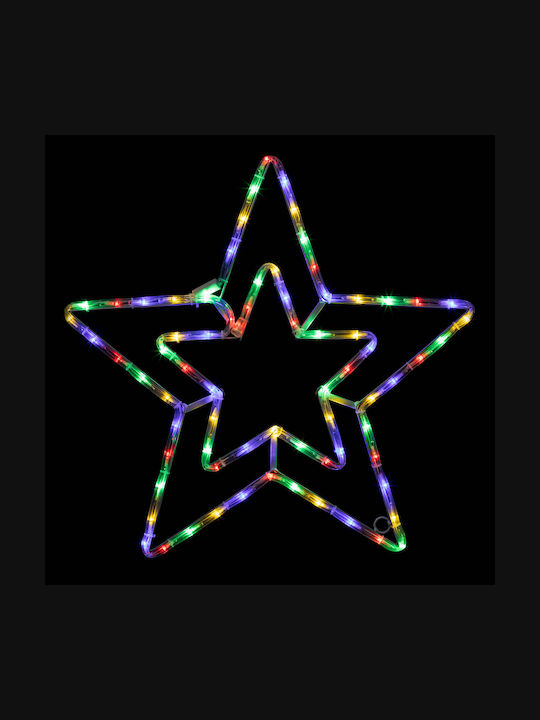 Plastic Christmas Decorative Pendant Star 52x55cm Multicolour