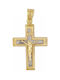 Triantos Gold Kreuz 14K mit dem Gekreuzigten