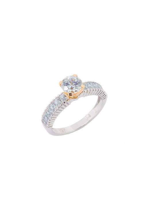 Single Stone from White Gold 14K