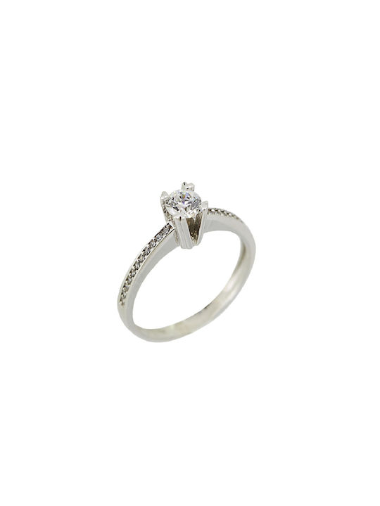 Single Stone from White Gold 14K