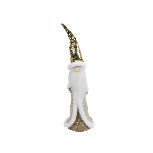 Dekorative Weihnachtsmänner Gold aus Stoff 15cm 4Stück