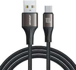 Joyroom Light-speed ​​series Sa25-ac6 USB 2.0 Cable USB-C male - USB-A 100W Μαύρο 2m