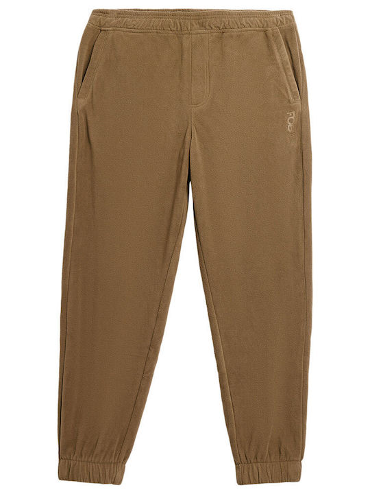 4F Men's Sweatpants with Rubber Brown