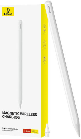 Baseus Smooth Writing 2 Overseas Edition Stylus With Active Tip For Ipad With Replaceable Tip Digital with Palm Rejection for iPad in White color P80015803213-00