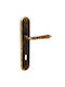 Import Hellas Lever Middle Door with Rosette Pair Rust