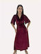 Bebe Plus Maxi Rochie de Seară Catifea Burgundy