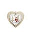 Christmas Wooden Heart Ornament Brown