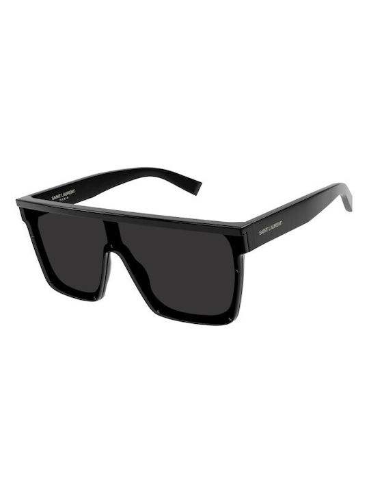 Ysl Sunglasses with Black Plastic Frame and Black Lens SL 607 001