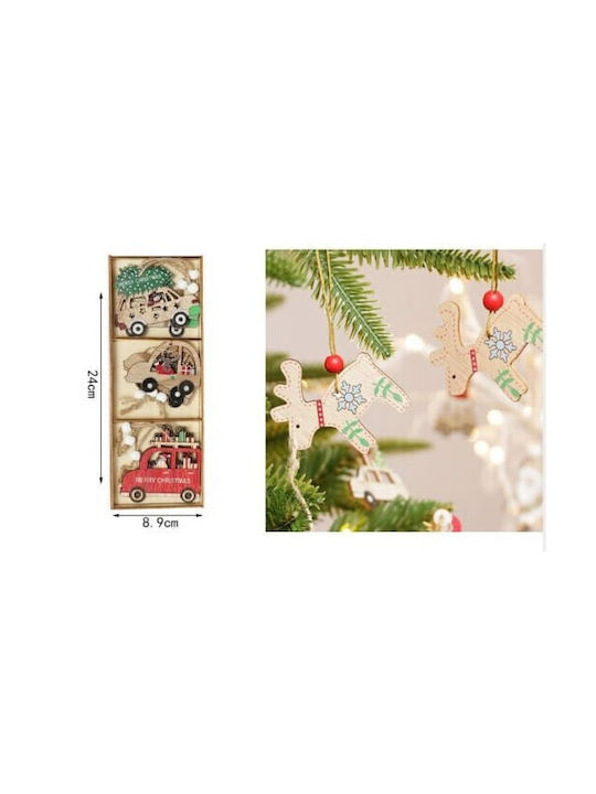 Κρεμαστά Christmas Wooden Ornament Red