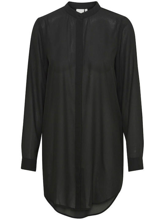 ICHI Women's Long Sleeve Shirt Black