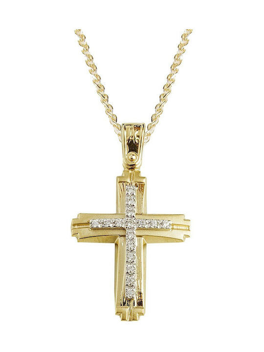 Damen Gold Kreuz 14K