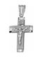 White Gold Cross 14K