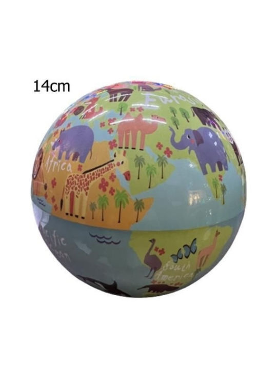 Floating Illuminated World Globe with Diameter 14cm Περιστρεφόμενη