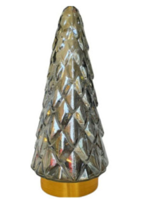 Christmas Decorative Illuminated Tree 11cm Battery Silver Tree