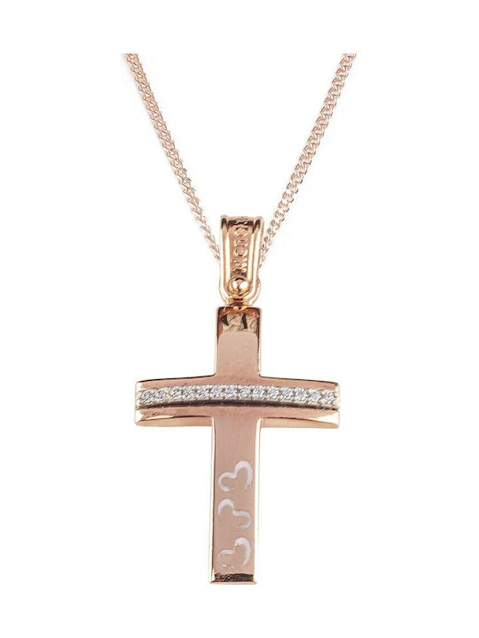 Roségold Kreuz 14K