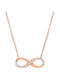 Iris Jewerly Necklace Infinity from Rose Gold 14K with Zircon