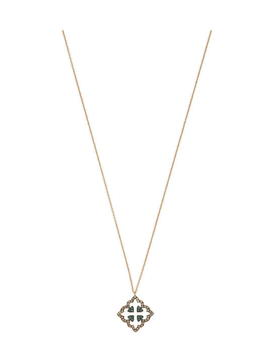 Vitopoulos Halskette aus Roségold 18k mit Diamant