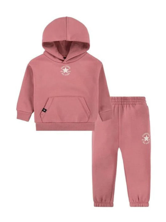 Converse Kids Sweatpants Set Pink 2pcs