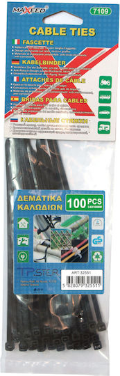 Tpster Cable Ties Plastic in Black Colour (100 pcs) (32551)