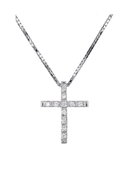 White Gold Cross with Diamonds 017315 Gold 18 Carat Gold