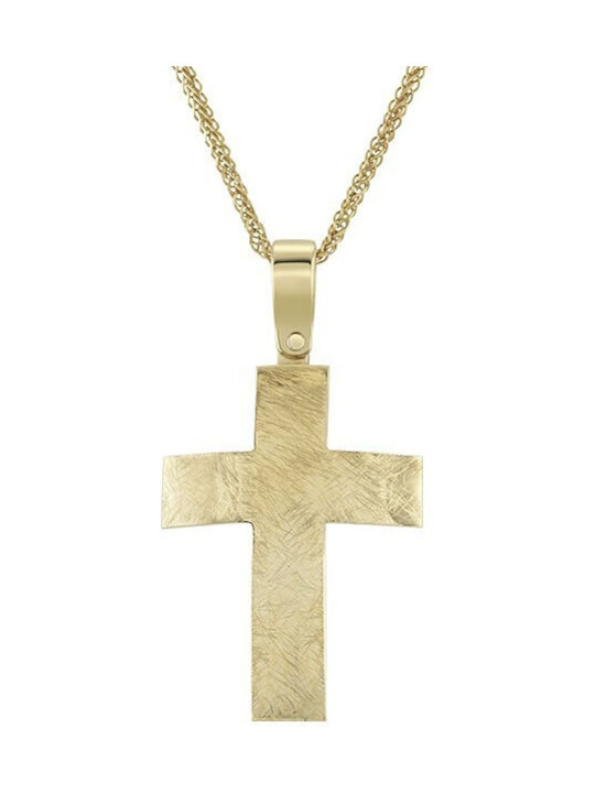 14K Gold Cross for men ST_056