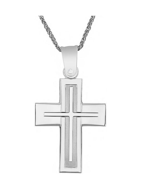 Herrenkreuz in Weißgold 14K / TSITSILA / ST_114