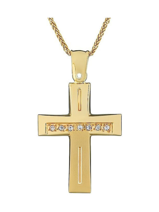 Damenkreuz gold K14 ST_128