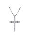 Baptismal Crosses with Chain 18K White Gold Cross 18K Gold with Diamonds 026075 026075 Women's Gold 18 Carat